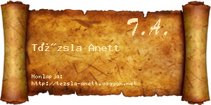 Tézsla Anett névjegykártya